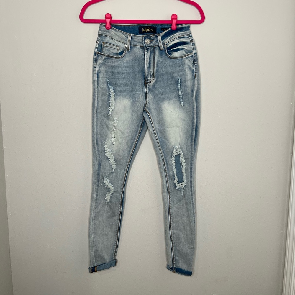 Acid Washed Curvy Skinny Jeans